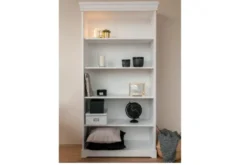 Libreria legno massello bianca stile shabby toscano