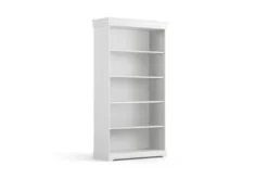 Libreria legno massello bianca stile shabby toscano