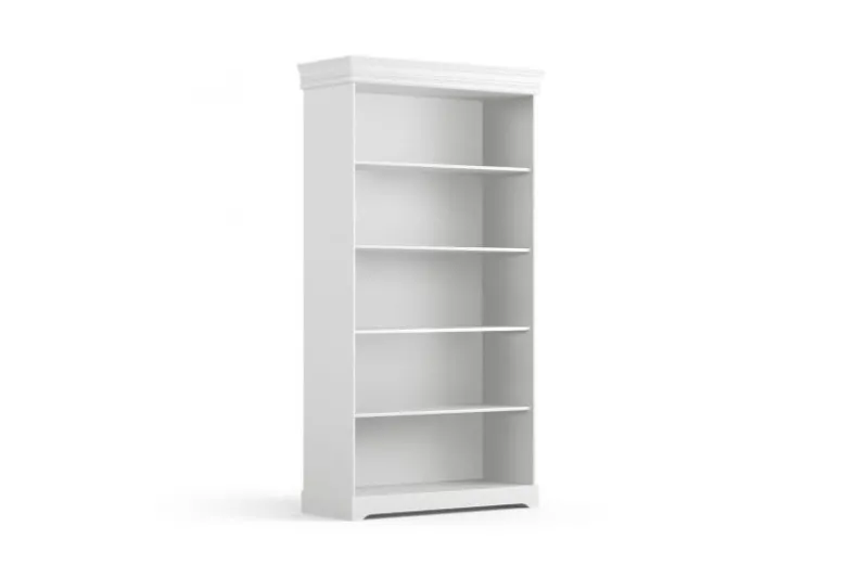 Libreria legno massello bianca stile shabby toscano