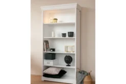 Libreria legno massello bianca stile shabby toscano