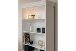 Libreria legno massello bianca stile shabby toscano