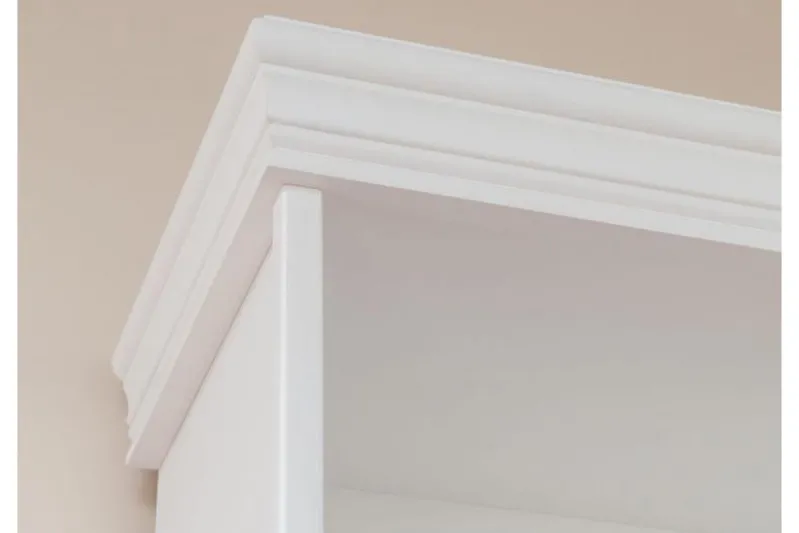 Libreria legno massello bianca stile shabby toscano
