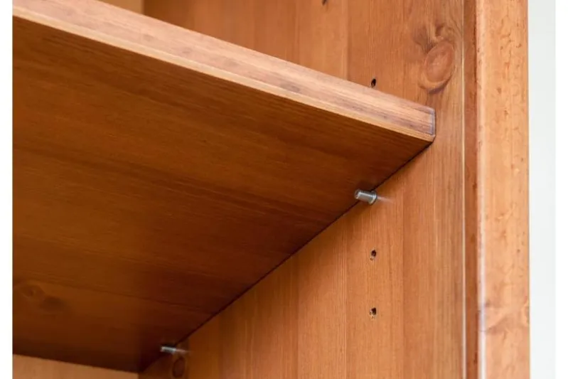 Libreria legno massello pino color miele stile shabby toscano