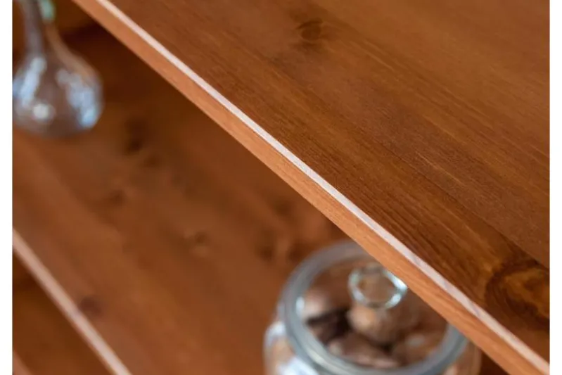 Libreria legno massello pino color miele stile shabby toscano