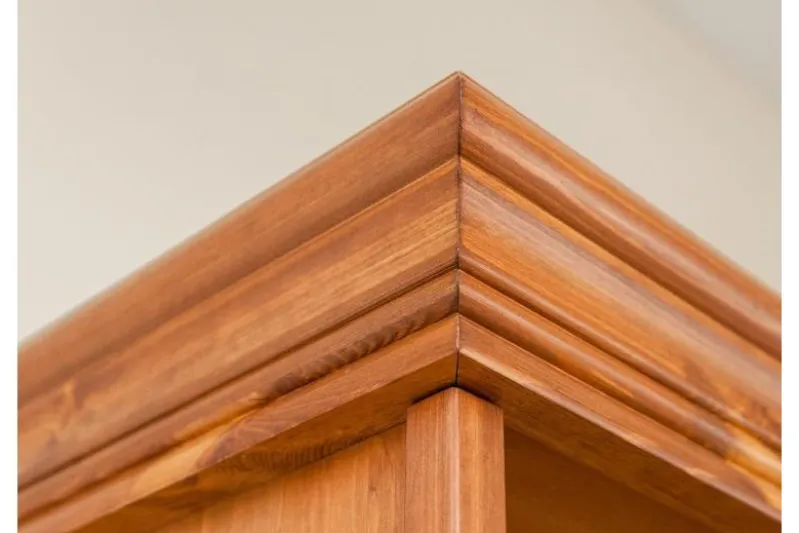 Libreria legno massello pino color miele stile shabby toscano