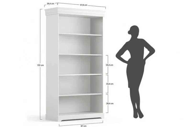 Libreria legno massello pino color miele stile shabby toscano