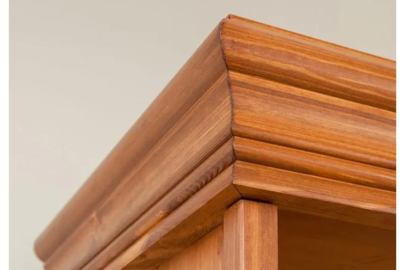 Libreria legno massello pino color miele stile shabby toscano
