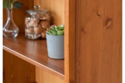 Libreria legno massello pino color miele stile shabby toscano
