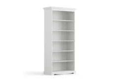 Libreria shabby chic pino massello bianco