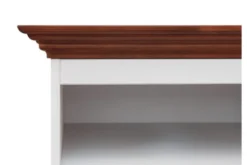 Libreria shabby chic pino massello bianco e tinto noce