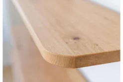 Libreria sospesa moderna in legno naturale massello