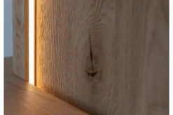 Libreria sospesa moderna in legno naturale massello