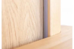 Libreria sospesa moderna in legno naturale massello