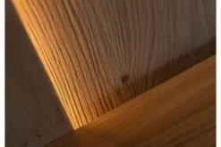 Libreria sospesa moderna in legno naturale massello