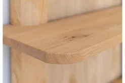 Libreria sospesa moderna in legno naturale massello