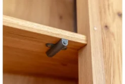 Libreria vetrinetta 2 ante moderna in rovere massello naturale
