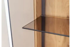 Libreria vetrinetta 2 ante moderna in rovere massello naturale