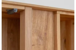 Libreria vetrinetta 2 ante moderna in rovere massello naturale