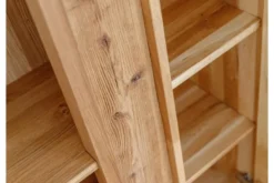 Libreria vetrinetta 2 ante moderna in rovere massello naturale