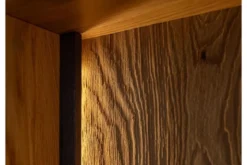 Libreria vetrinetta 2 ante moderna in rovere massello naturale