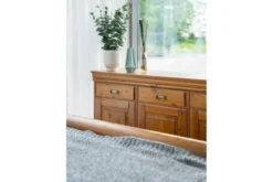 Madia legno massello miele 3 ante shabby toscano