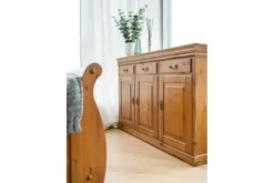 Madia legno massello miele 3 ante shabby toscano