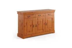 Madia legno massello miele 3 ante shabby toscano