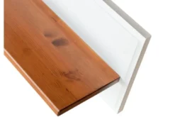 Mensola legno massello bianca miele stile shabby toscano