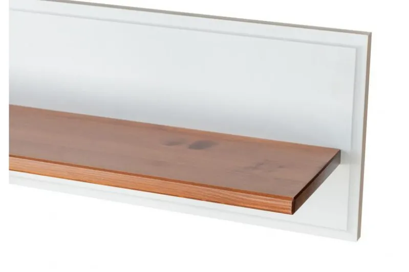 Mensola legno massello bianca miele stile shabby toscano