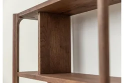 Mensola libreria design moderno in rovere massello tabacco