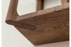 Mensola libreria design moderno in rovere massello tabacco