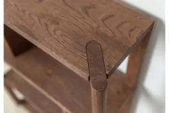 Mensola libreria design moderno in rovere massello tabacco