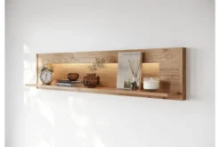 Mensola piccola legno massello naturale LED integrato