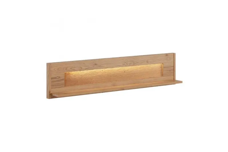Mensola piccola legno massello naturale LED integrato