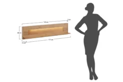 Mensola piccola legno massello naturale LED integrato