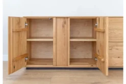 Mobile buffet moderno in rovere massello naturale