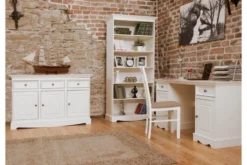 Mobile buffet shabby chic 3 ante bianco pino massello
