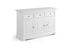 Mobile buffet shabby chic 3 ante bianco pino massello