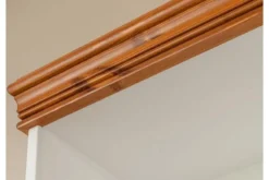 Mobile libreria shabby legno massello bianca top miele stile toscano