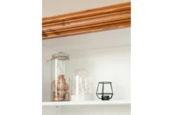 Mobile libreria shabby legno massello bianca top miele stile toscano