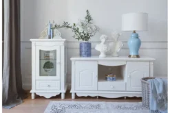 Mobile Porta TV legno bianco stile provenzale Princess 862