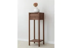 Mobiletto alto moderno rovere massello tabacco