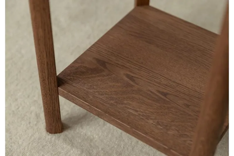 Mobiletto alto moderno rovere massello tabacco