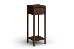 Mobiletto alto moderno rovere massello tabacco