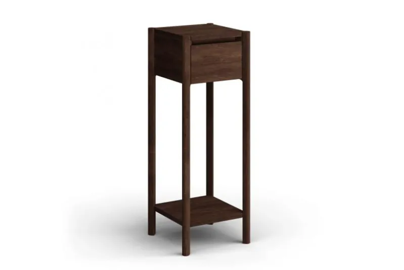 Mobiletto alto moderno rovere massello tabacco