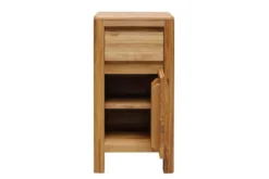 Mobiletto con cassetto in legno naturale massello oliato
