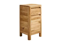 Mobiletto con cassetto in legno naturale massello oliato