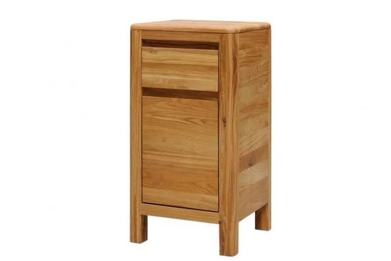 Mobiletto con cassetto in legno naturale massello oliato