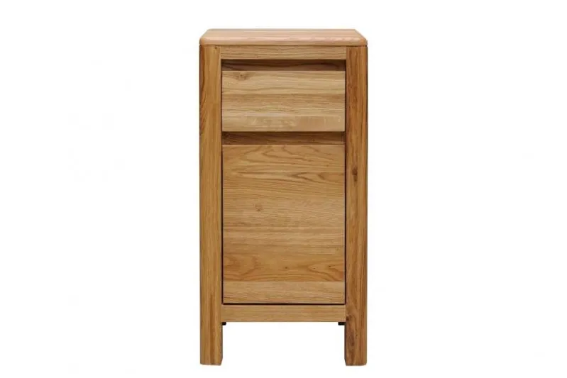 Mobiletto con cassetto in legno naturale massello oliato