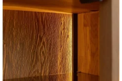 Mobile TV con vetrina rovere massello design moderno